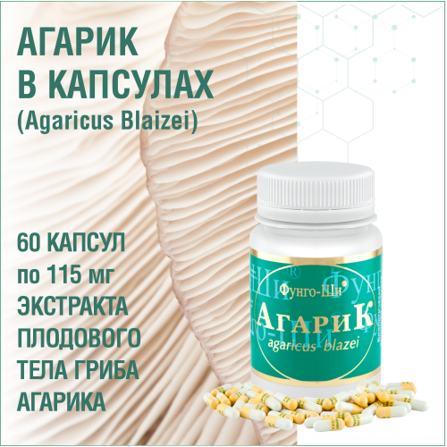 АГАРИК БРАЗИЛЬСКИЙ, 60 КАПСУЛ